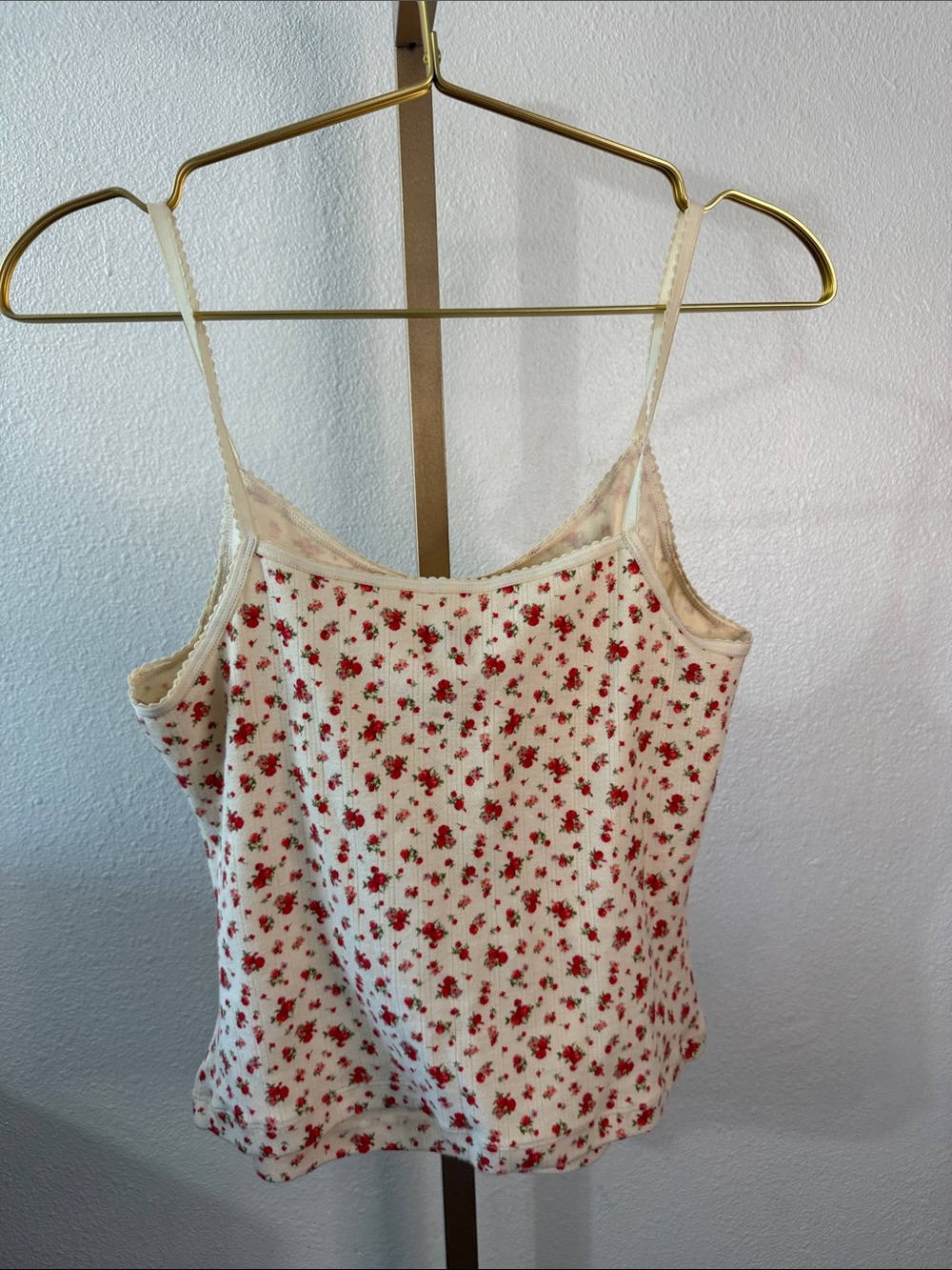 PARKE/ TARGET COLLAB- Women's Cream Floral Cami Tank Top- medium - Picture 7 of 7